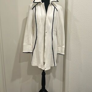 INC International Concepts White Blazer with Black Trim